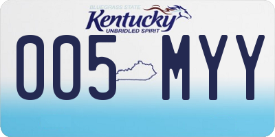KY license plate 005MYY