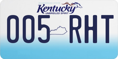 KY license plate 005RHT