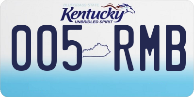 KY license plate 005RMB