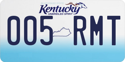 KY license plate 005RMT