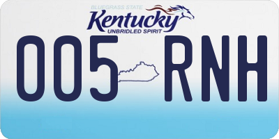 KY license plate 005RNH