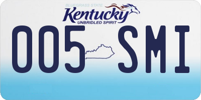 KY license plate 005SMI