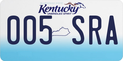 KY license plate 005SRA