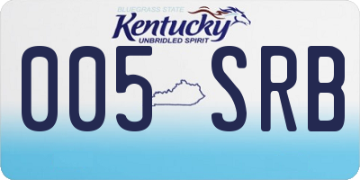 KY license plate 005SRB