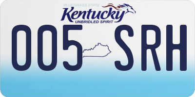 KY license plate 005SRH