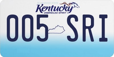 KY license plate 005SRI