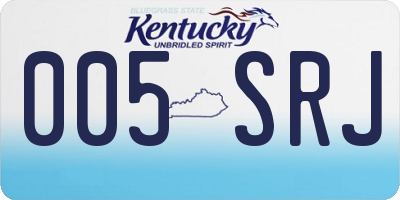 KY license plate 005SRJ