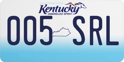 KY license plate 005SRL