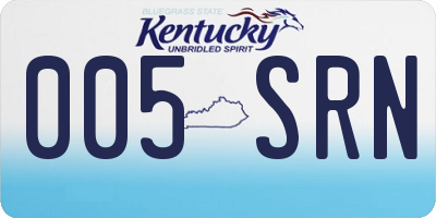 KY license plate 005SRN