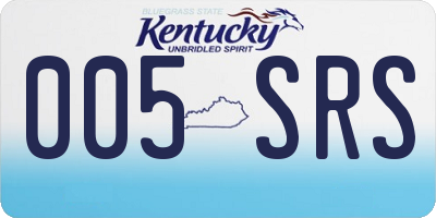 KY license plate 005SRS