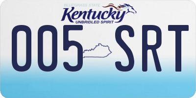 KY license plate 005SRT