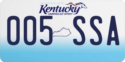 KY license plate 005SSA