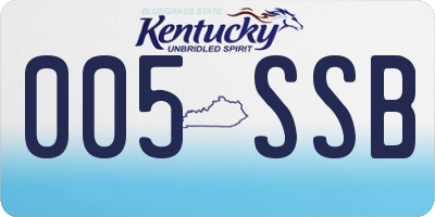 KY license plate 005SSB