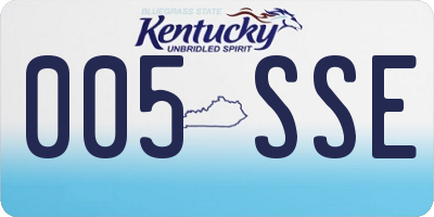 KY license plate 005SSE