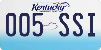 KY license plate 005SSI