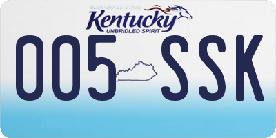 KY license plate 005SSK