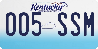 KY license plate 005SSM