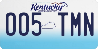 KY license plate 005TMN