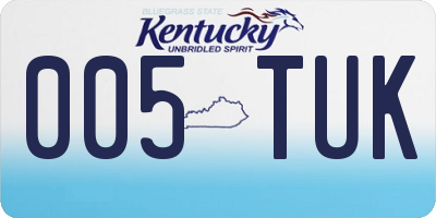 KY license plate 005TUK