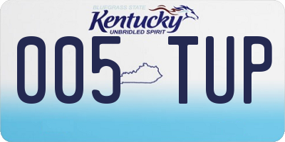 KY license plate 005TUP