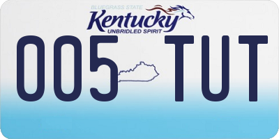 KY license plate 005TUT