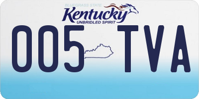 KY license plate 005TVA