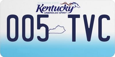KY license plate 005TVC