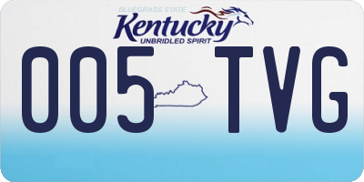 KY license plate 005TVG