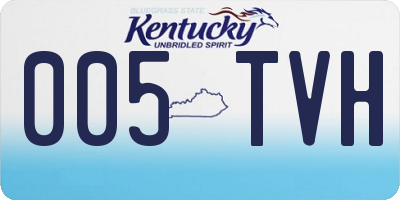 KY license plate 005TVH