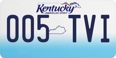 KY license plate 005TVI