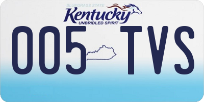 KY license plate 005TVS