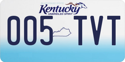 KY license plate 005TVT