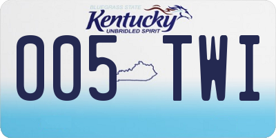 KY license plate 005TWI