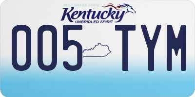 KY license plate 005TYM