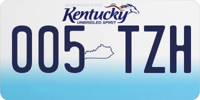 KY license plate 005TZH