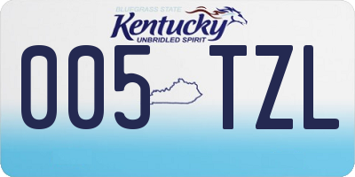 KY license plate 005TZL