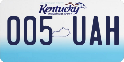 KY license plate 005UAH