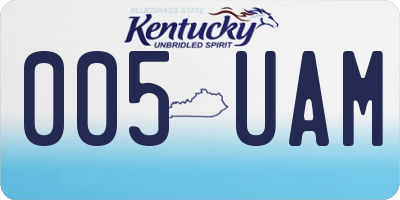KY license plate 005UAM