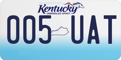 KY license plate 005UAT