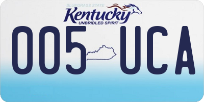 KY license plate 005UCA