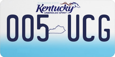 KY license plate 005UCG