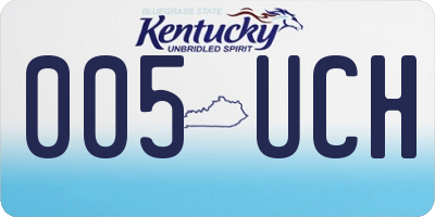 KY license plate 005UCH
