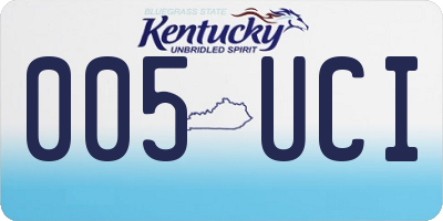 KY license plate 005UCI