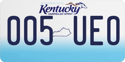 KY license plate 005UEO