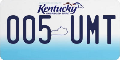 KY license plate 005UMT