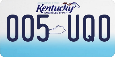 KY license plate 005UQO