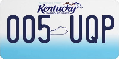 KY license plate 005UQP