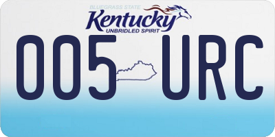 KY license plate 005URC