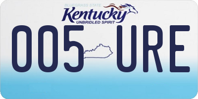 KY license plate 005URE
