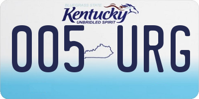 KY license plate 005URG